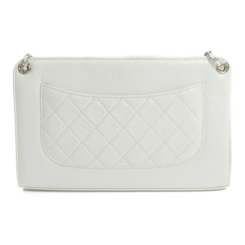 CHANEL 牛皮皮革Chain Shoulder銀扣鏈帶肩背袋-1