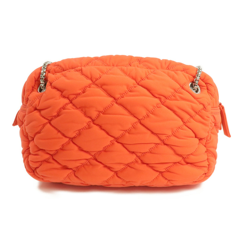 CHANEL 布料Bubble Bag銀扣鏈帶肩背袋-1