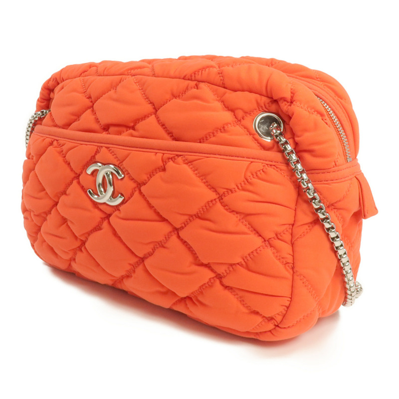 CHANEL 布料Bubble Bag銀扣鏈帶肩背袋-2