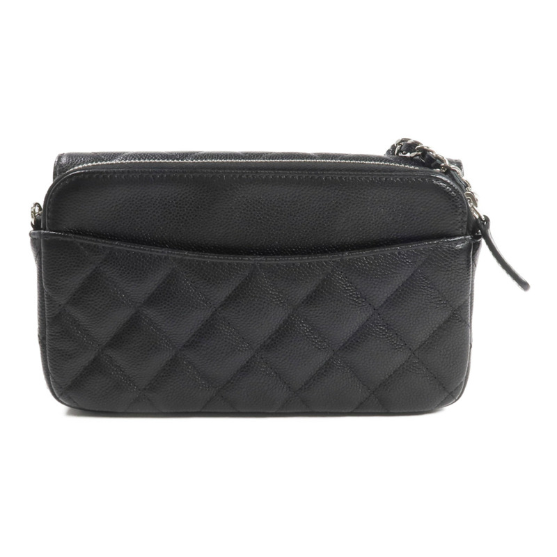 CHANEL 牛皮皮革WOC Wallet On Chain銀扣鏈帶肩背袋-1