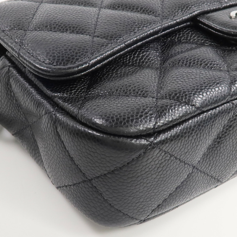 CHANEL 牛皮皮革WOC Wallet On Chain銀扣鏈帶肩背袋-6