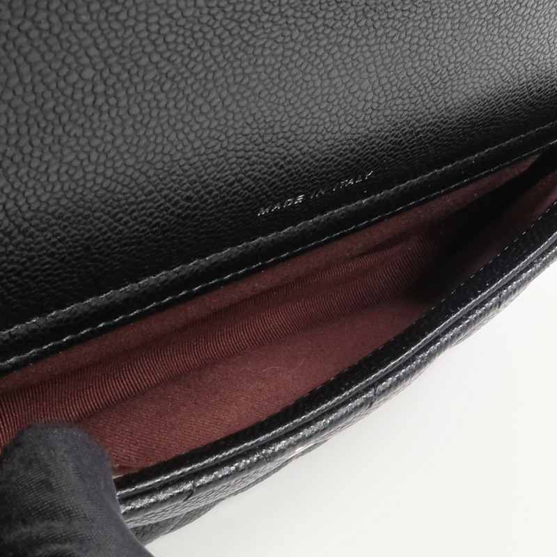 CHANEL 牛皮皮革WOC Wallet On Chain銀扣鏈帶肩背袋-11