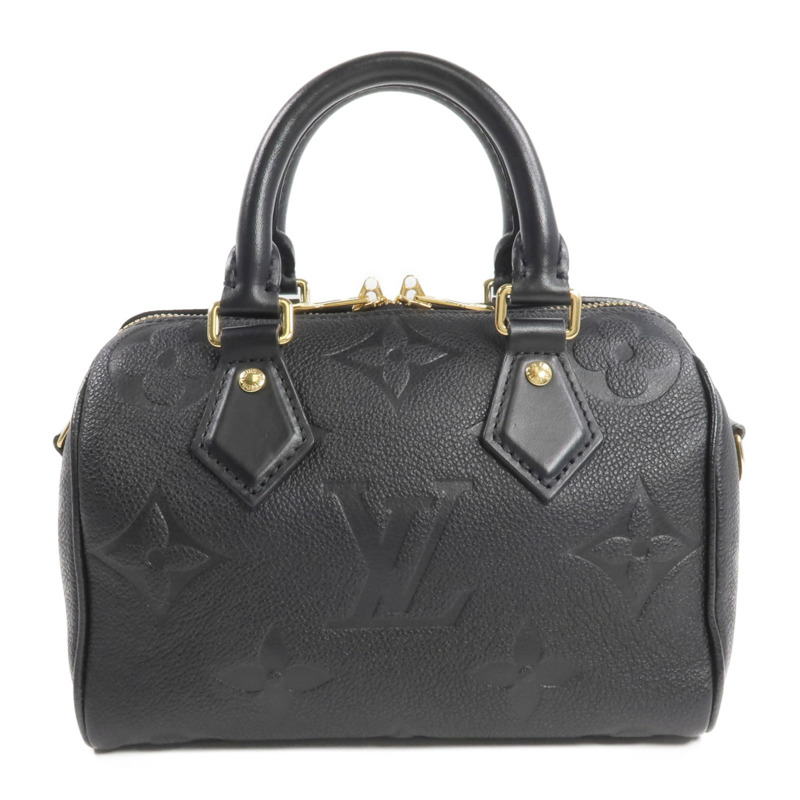LOUIS VUITTON Monogram Empreinte Speedy Bandouliere 20金扣手挽肩背兩用袋-1