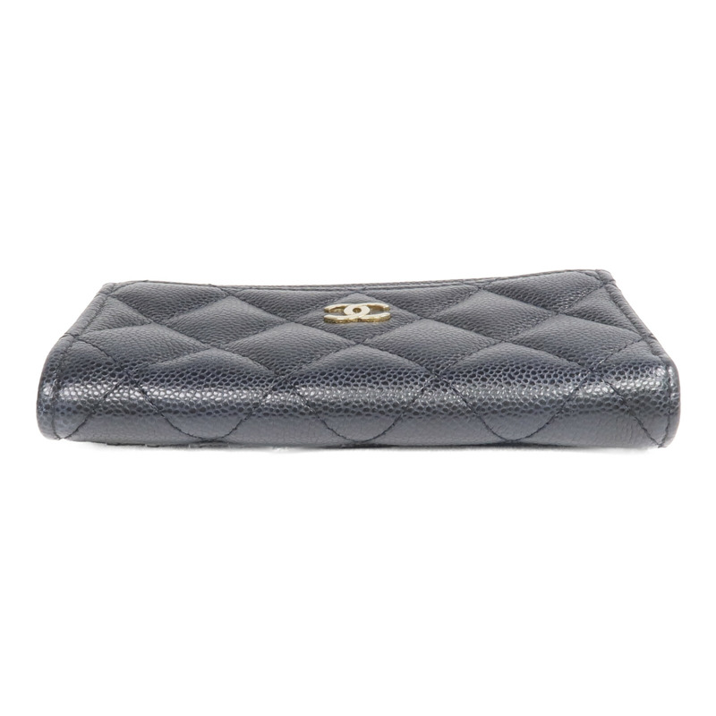 CHANEL 牛皮皮革Zipped Card Holder金扣卡片套-5
