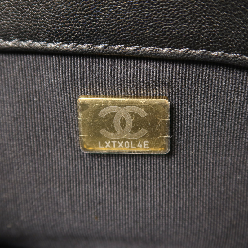 CHANEL 牛皮皮革Mini Matelasse金扣鏈帶手挽肩背兩用袋-5