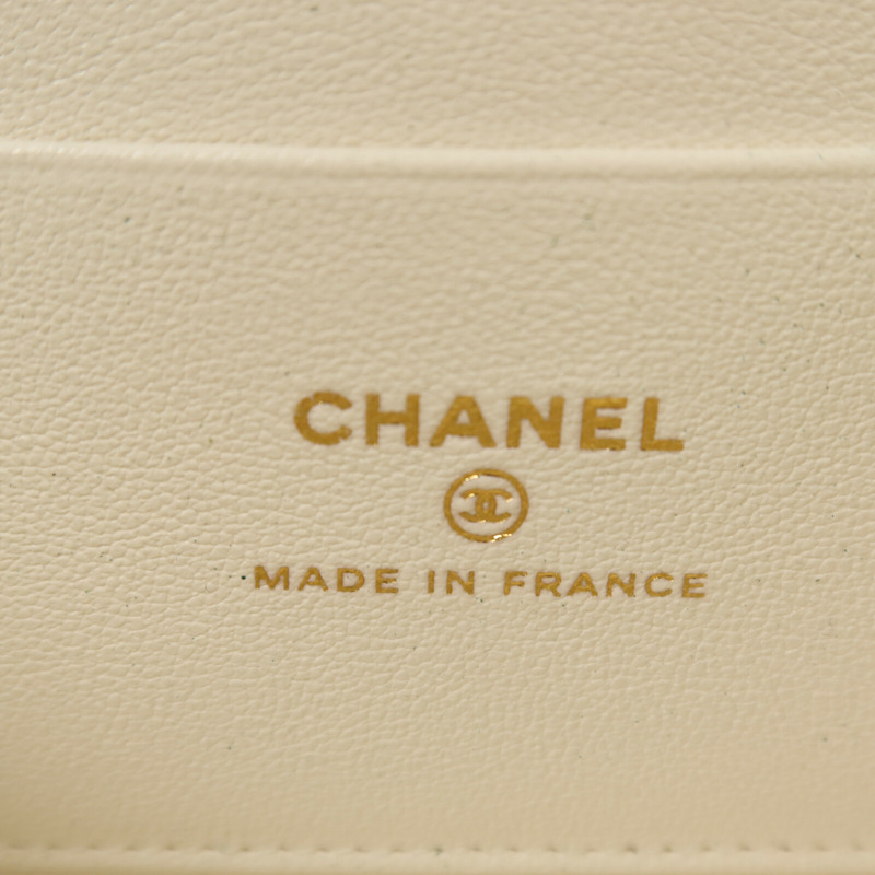 CHANEL 牛皮皮革Vanity Case金扣鏈帶肩背袋-5