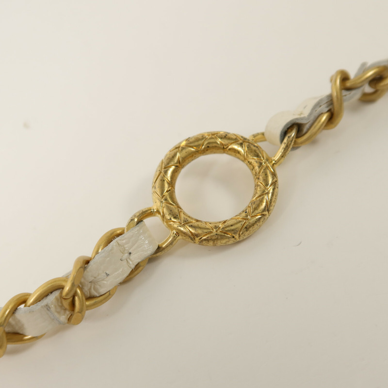 CHANEL 牛皮皮革Vanity Case金扣鏈帶肩背袋-8