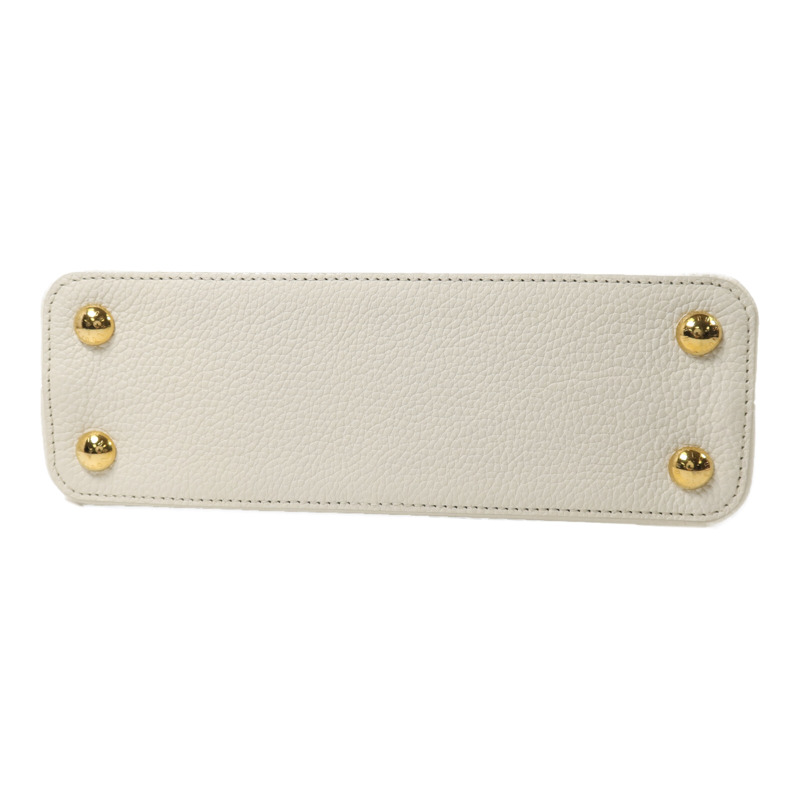 LOUIS VUITTON Taurillon Capucines BB金扣手挽肩背兩用袋-3