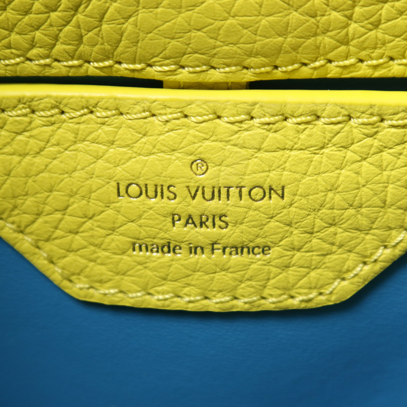 LOUIS VUITTON Taurillon Capucines BB金扣手挽肩背兩用袋-5