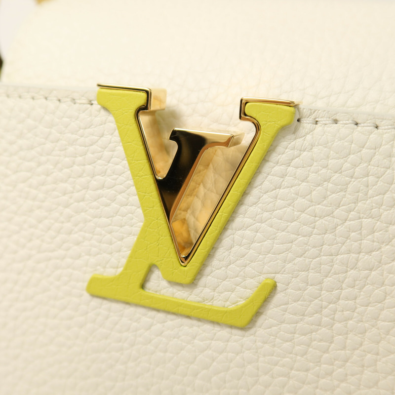 LOUIS VUITTON Taurillon Capucines BB金扣手挽肩背兩用袋-8