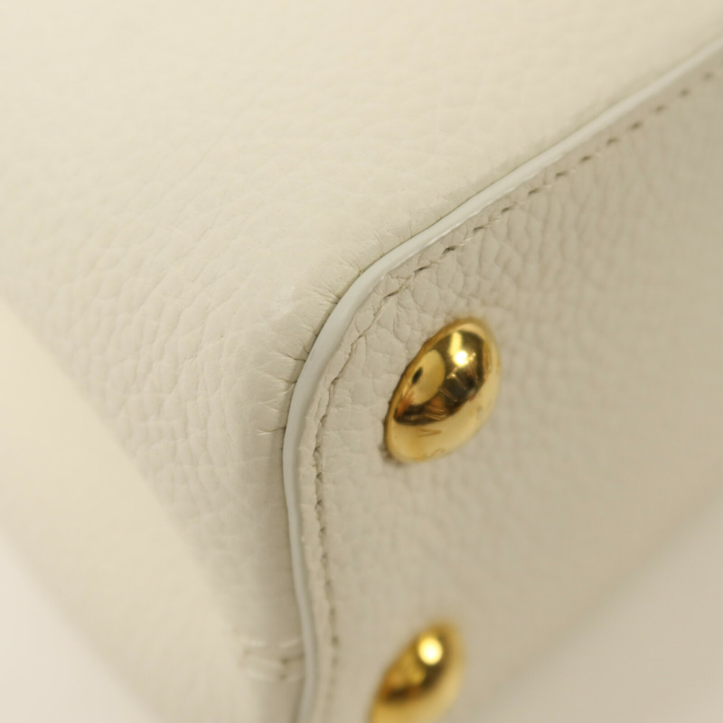 LOUIS VUITTON Taurillon Capucines BB金扣手挽肩背兩用袋-10