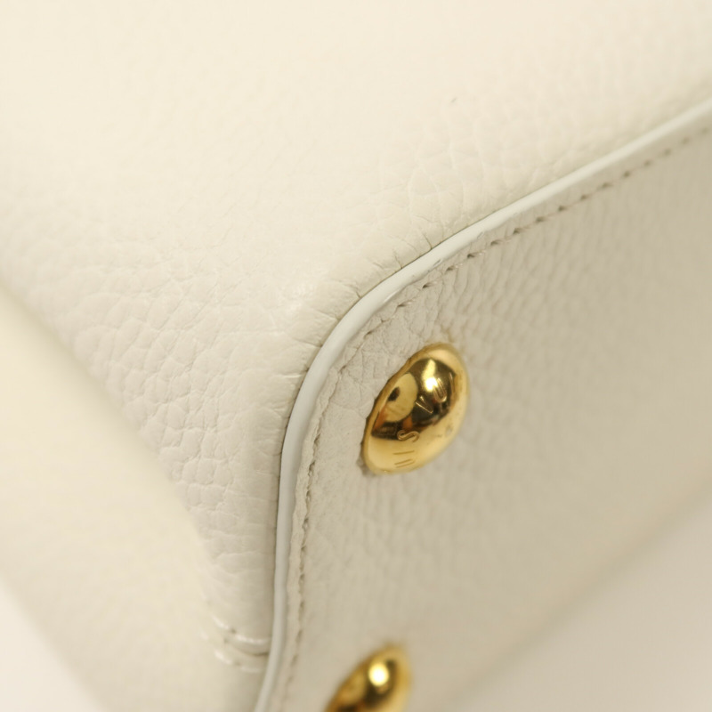 LOUIS VUITTON Taurillon Capucines BB金扣手挽肩背兩用袋-12