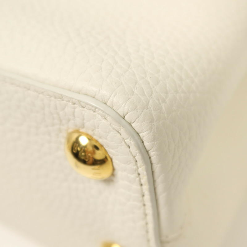 LOUIS VUITTON Taurillon Capucines BB金扣手挽肩背兩用袋-13