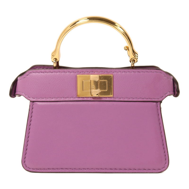 FENDI 牛皮皮革Nano Peekaboo金扣手挽肩背兩用袋-1