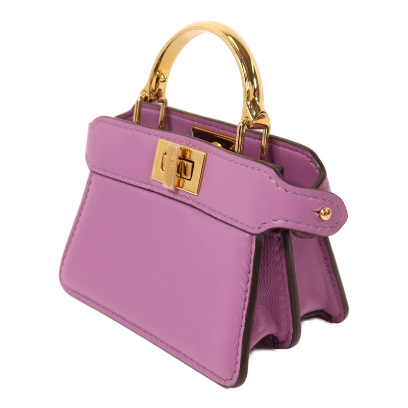 FENDI 牛皮皮革Nano Peekaboo金扣手挽肩背兩用袋-2