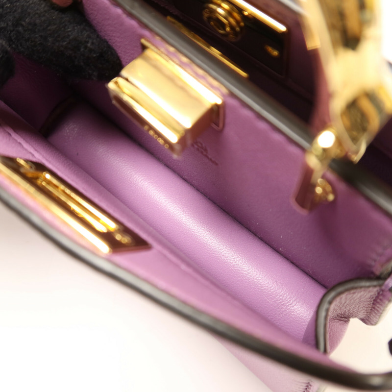 FENDI 牛皮皮革Nano Peekaboo金扣手挽肩背兩用袋-4