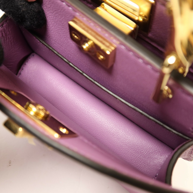 FENDI 牛皮皮革Nano Peekaboo金扣手挽肩背兩用袋-5