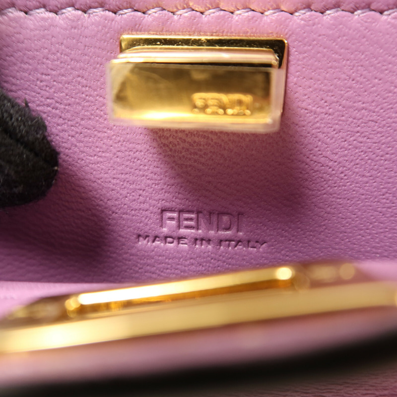 FENDI 牛皮皮革Nano Peekaboo金扣手挽肩背兩用袋-6