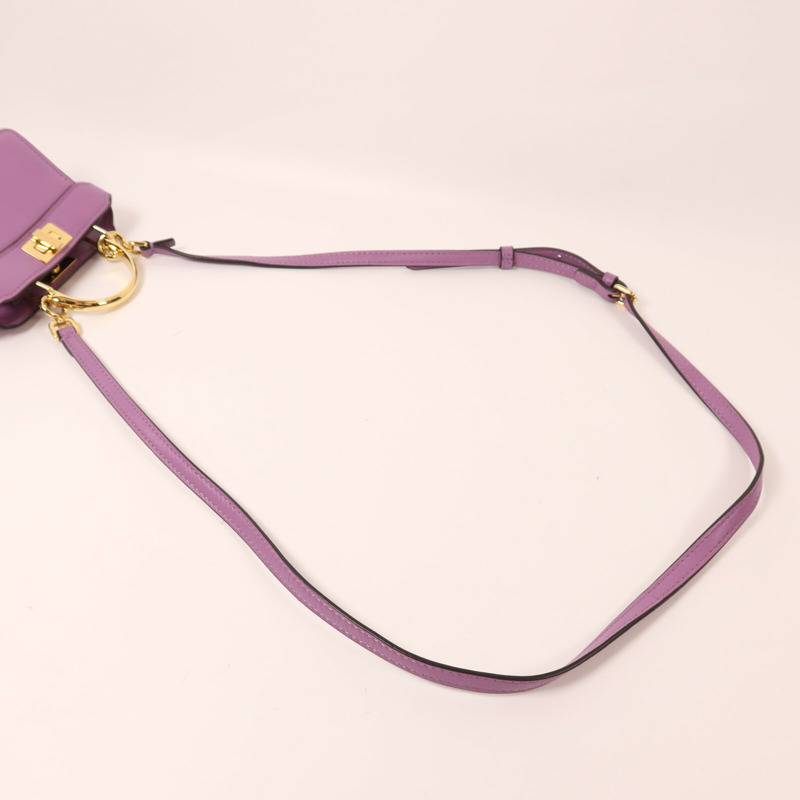 FENDI 牛皮皮革Nano Peekaboo金扣手挽肩背兩用袋-7