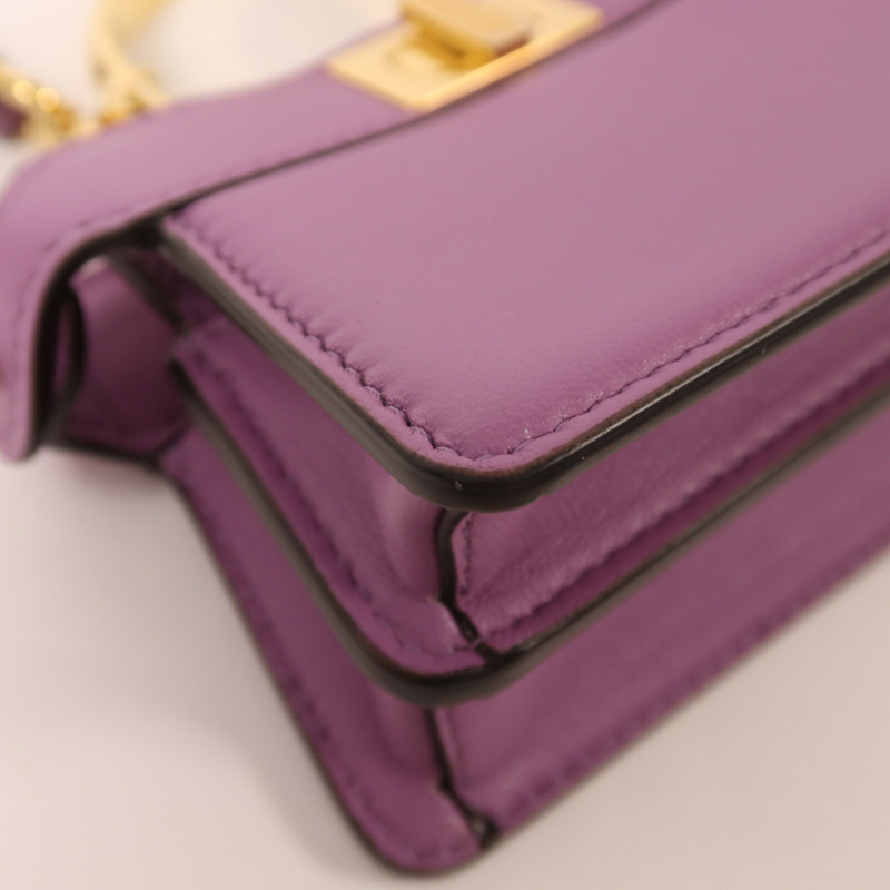 FENDI 牛皮皮革Nano Peekaboo金扣手挽肩背兩用袋-9