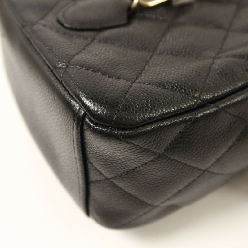 CHANEL 牛皮皮革Matelasse Mini Backpack金扣鏈帶背包-13