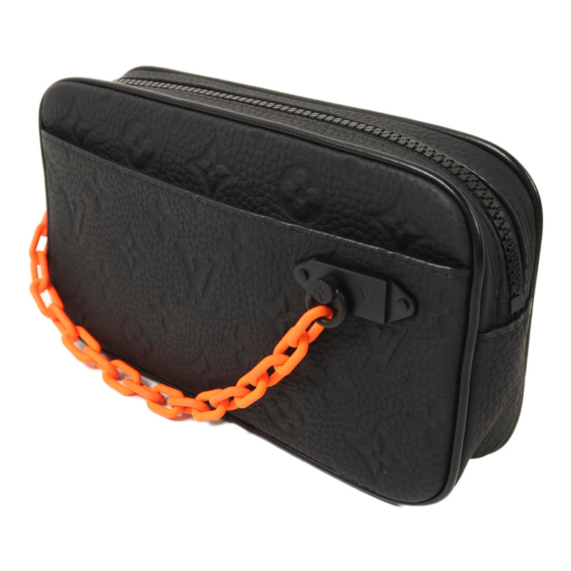 LOUIS VUITTON Monogram Taurillon Pochette Volga Uniform腰包-2