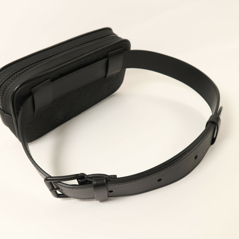 LOUIS VUITTON Monogram Taurillon Pochette Volga Uniform腰包-7