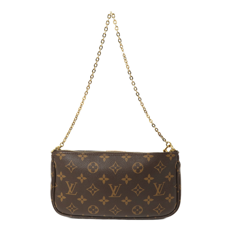 LOUIS VUITTON Monogram Multi Pochette Accessoires金扣鏈帶肩背袋-1