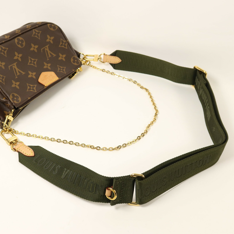 LOUIS VUITTON Monogram Multi Pochette Accessoires金扣鏈帶肩背袋-9