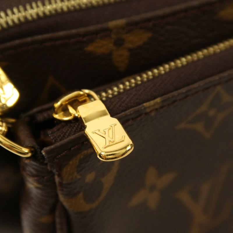 LOUIS VUITTON Monogram Multi Pochette Accessoires金扣鏈帶肩背袋-10