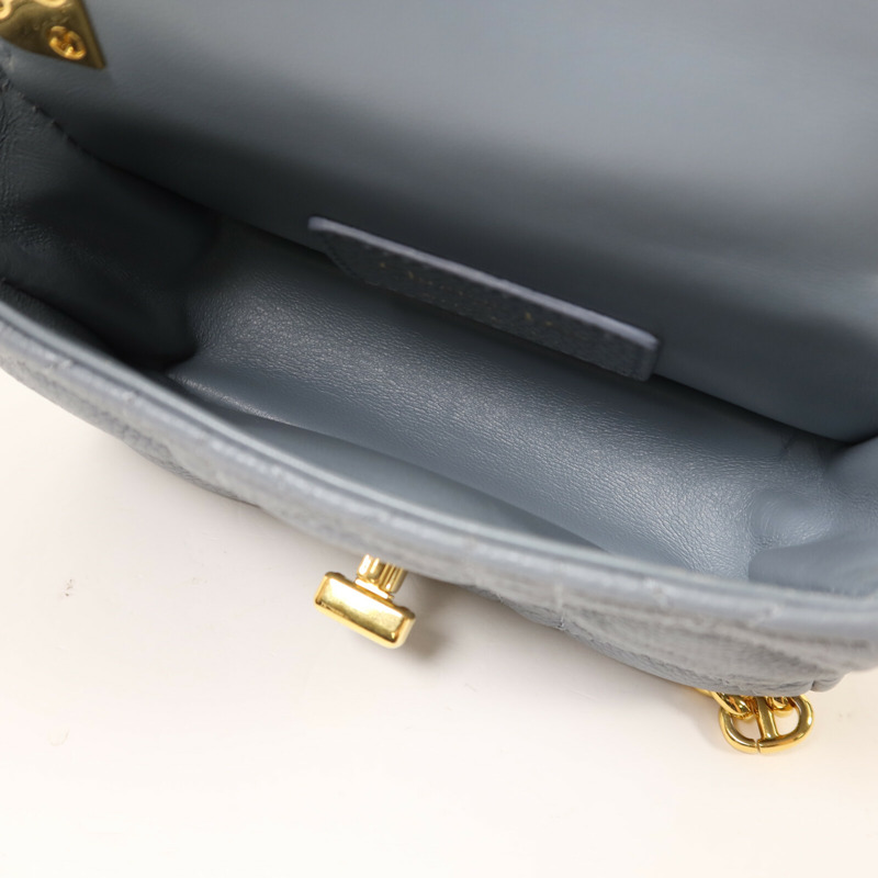 Dior 牛皮皮革Micro Caro金扣鏈帶肩背袋-4