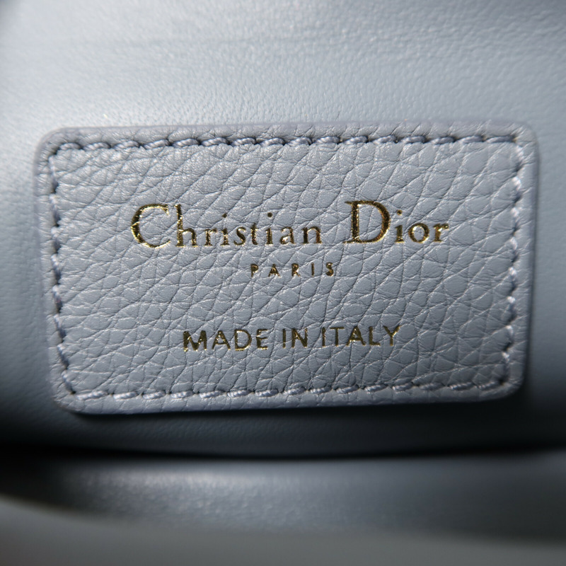 Dior 牛皮皮革Micro Caro金扣鏈帶肩背袋-5