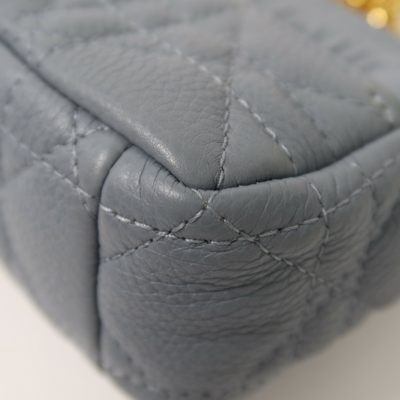 Dior 牛皮皮革Micro Caro金扣鏈帶肩背袋-11