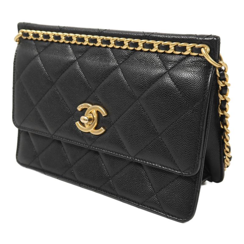 CHANEL 牛皮皮革Small Flap Bag金扣鏈帶肩背袋-2