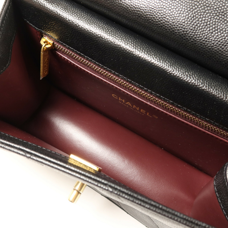 CHANEL 牛皮皮革Small Flap Bag金扣鏈帶肩背袋-4