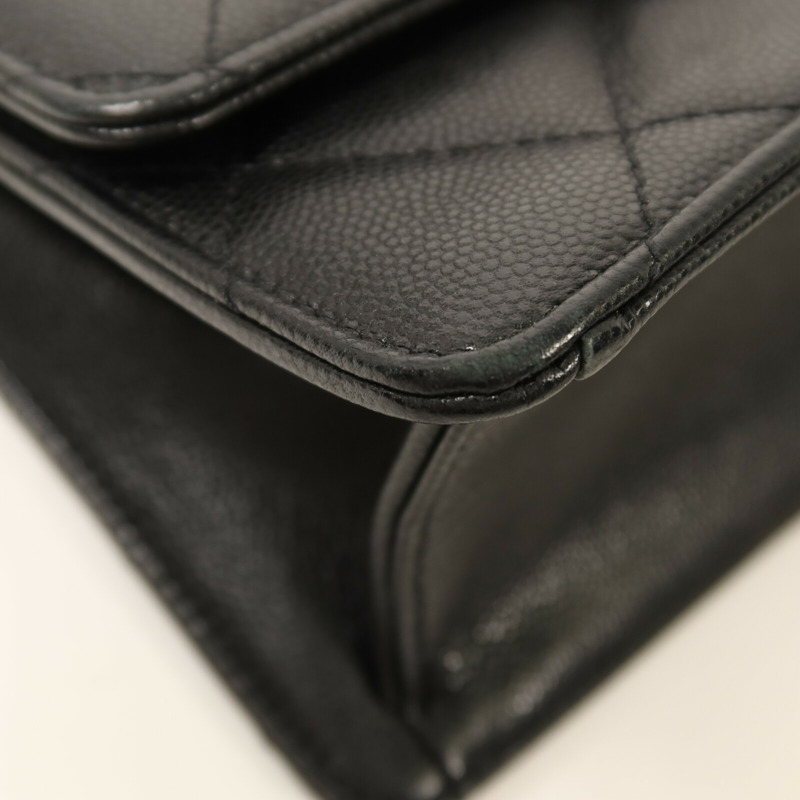 CHANEL 牛皮皮革Small Flap Bag金扣鏈帶肩背袋-9