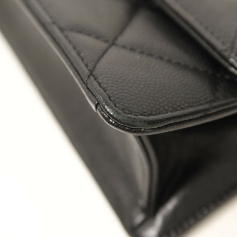 CHANEL 牛皮皮革Small Flap Bag金扣鏈帶肩背袋-10