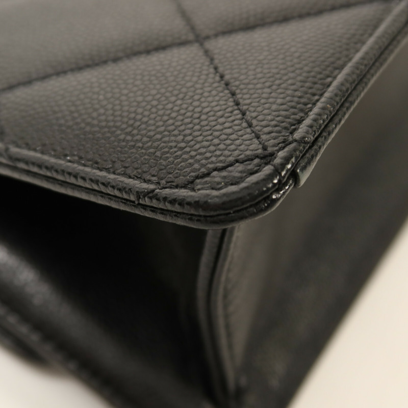 CHANEL 牛皮皮革Small Flap Bag金扣鏈帶肩背袋-11