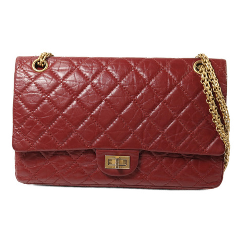 CHANEL 牛皮皮革2.55 Chain Shoulder金扣鏈帶肩背袋