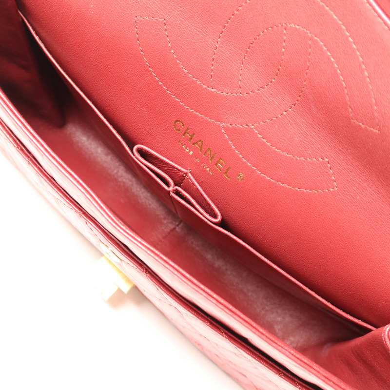 CHANEL 牛皮皮革2.55 Chain Shoulder金扣鏈帶肩背袋-4