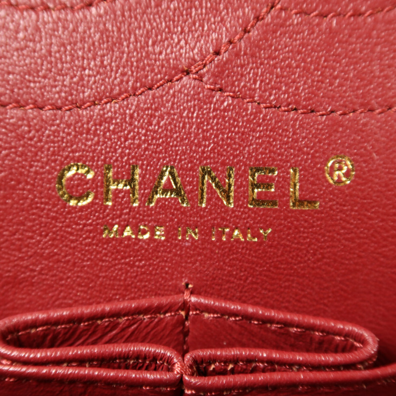 CHANEL 牛皮皮革2.55 Chain Shoulder金扣鏈帶肩背袋-5