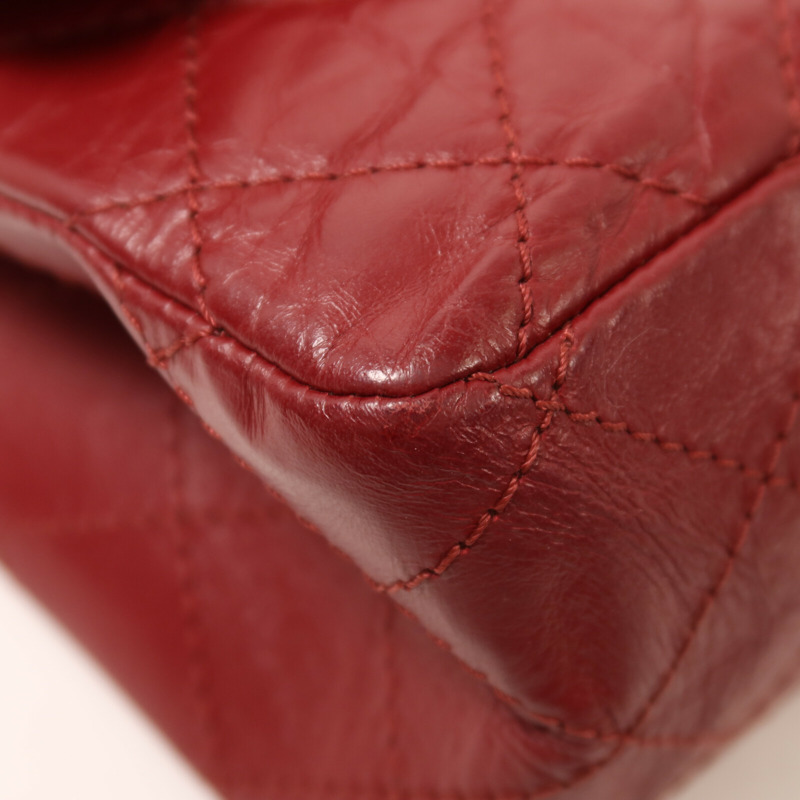 CHANEL 牛皮皮革2.55 Chain Shoulder金扣鏈帶肩背袋-11