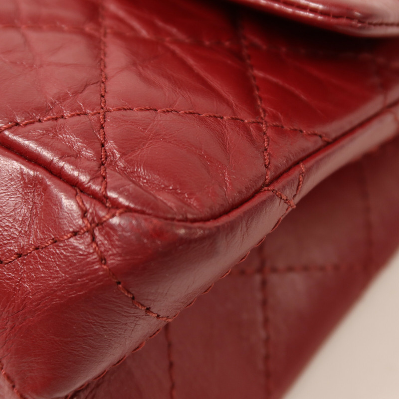 CHANEL 牛皮皮革2.55 Chain Shoulder金扣鏈帶肩背袋-12