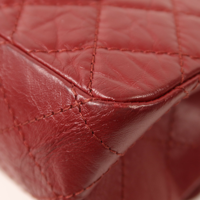 CHANEL 牛皮皮革2.55 Chain Shoulder金扣鏈帶肩背袋-14