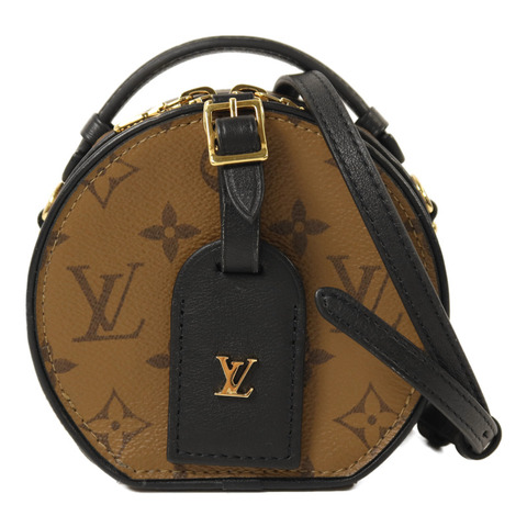 LOUIS VUITTON Monogram Reverse Mini Boite Chapeau金扣手挽肩背兩用袋