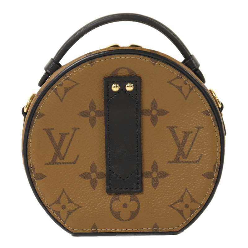 LOUIS VUITTON Monogram Reverse Mini Boite Chapeau金扣手挽肩背兩用袋-1