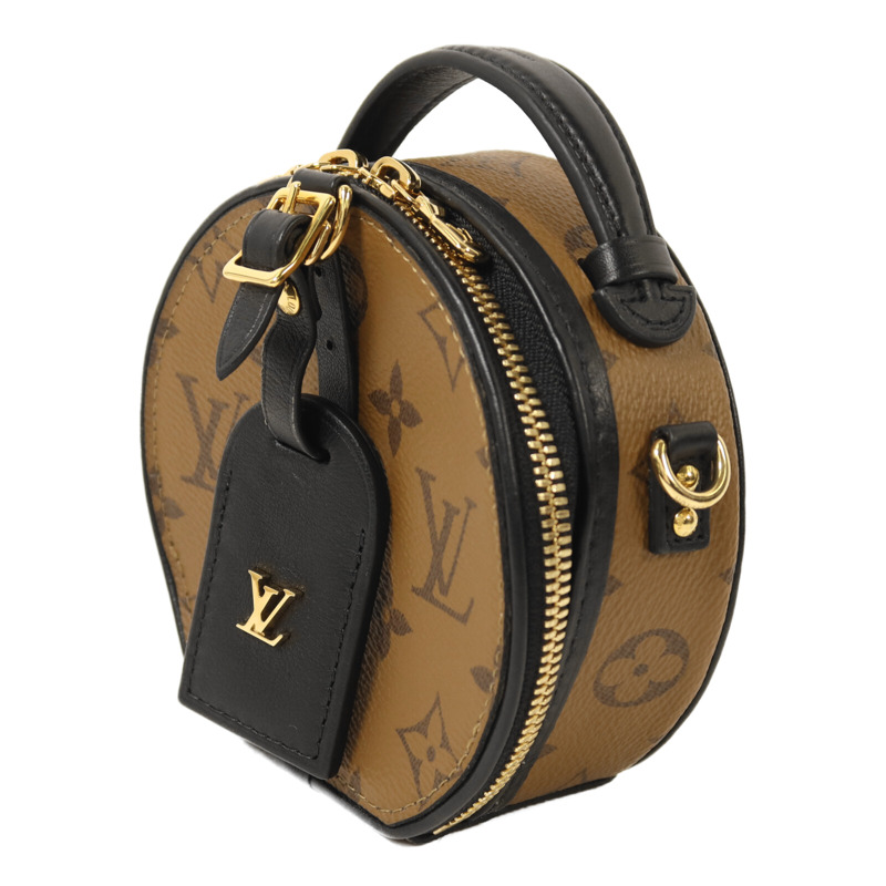 LOUIS VUITTON Monogram Reverse Mini Boite Chapeau金扣手挽肩背兩用袋-2
