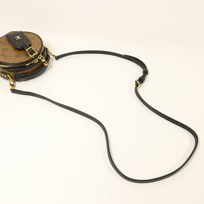 LOUIS VUITTON Monogram Reverse Mini Boite Chapeau金扣手挽肩背兩用袋-6