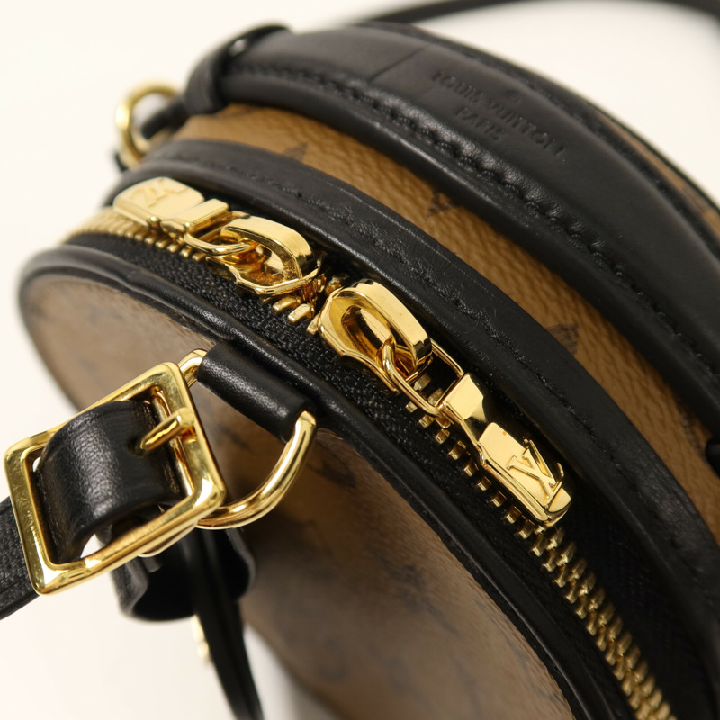 LOUIS VUITTON Monogram Reverse Mini Boite Chapeau金扣手挽肩背兩用袋-7