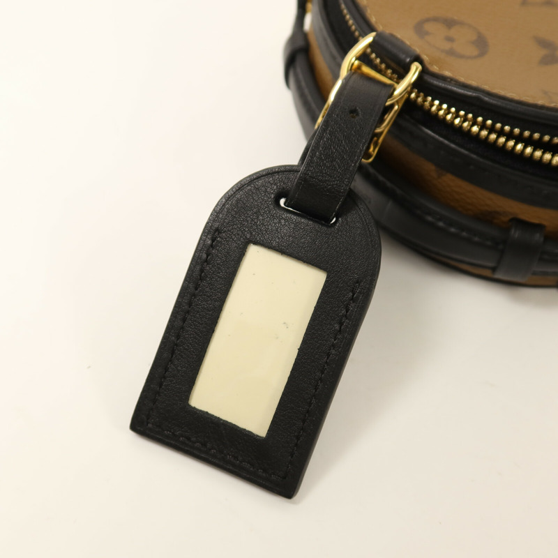 LOUIS VUITTON Monogram Reverse Mini Boite Chapeau金扣手挽肩背兩用袋-13